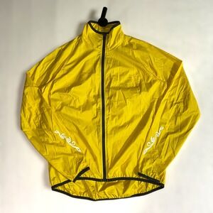 Novara Cycling Windbreaker Womens Small Yellow Full Zip Reflective Graphics 2012